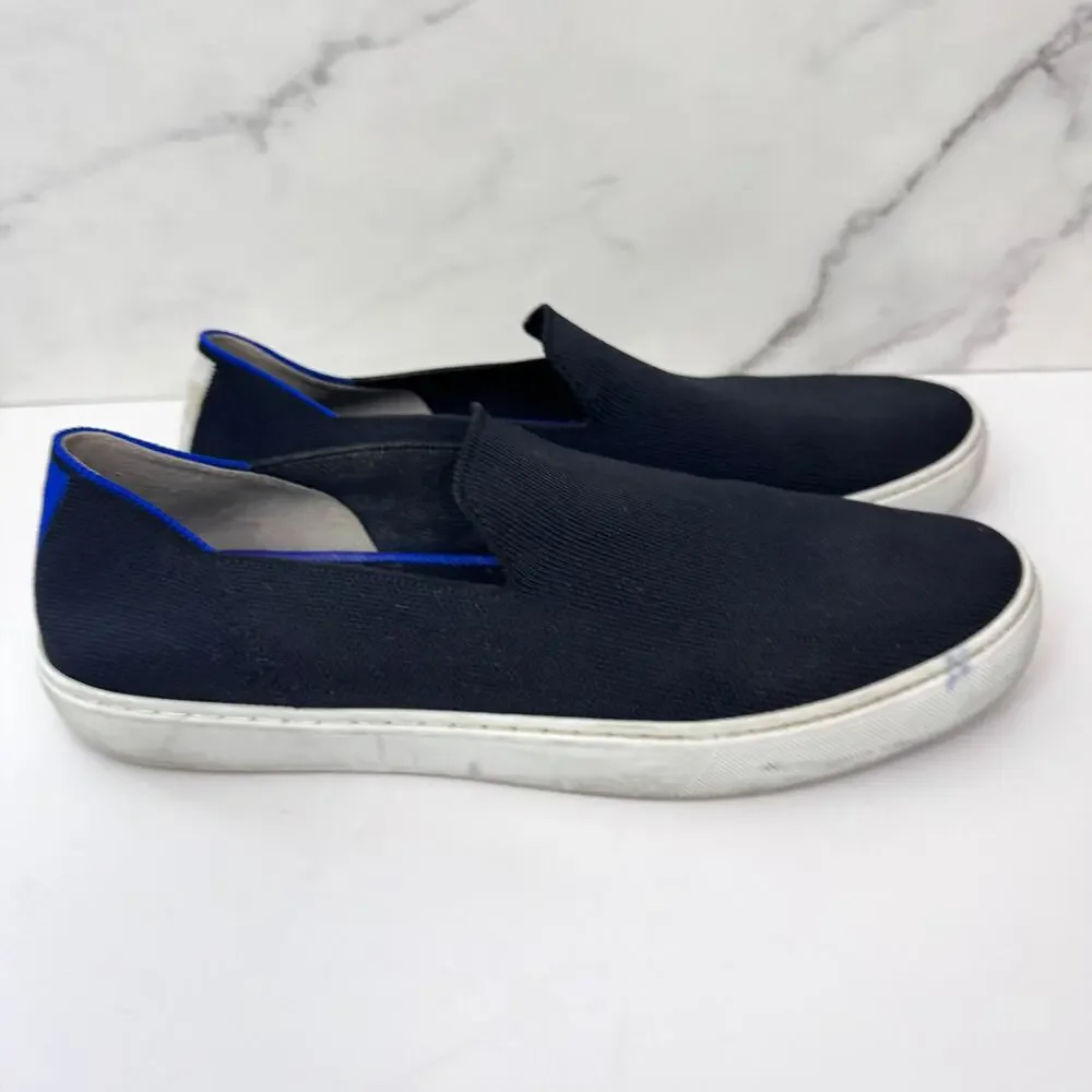 Rothy's Womens The Original Slip On Sneaker Size 11 Knit Casual Comfy Black